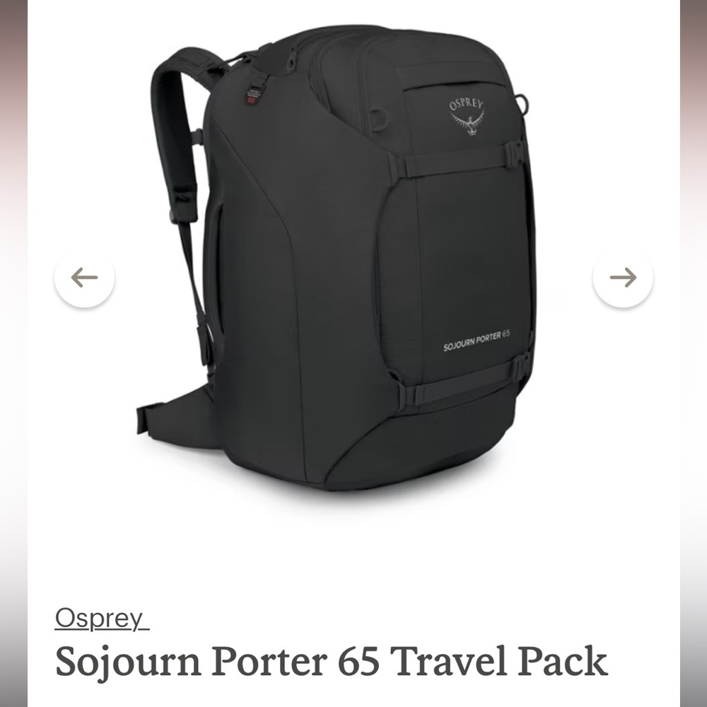 65L Osprey Sojourner Travel Backpack EUC